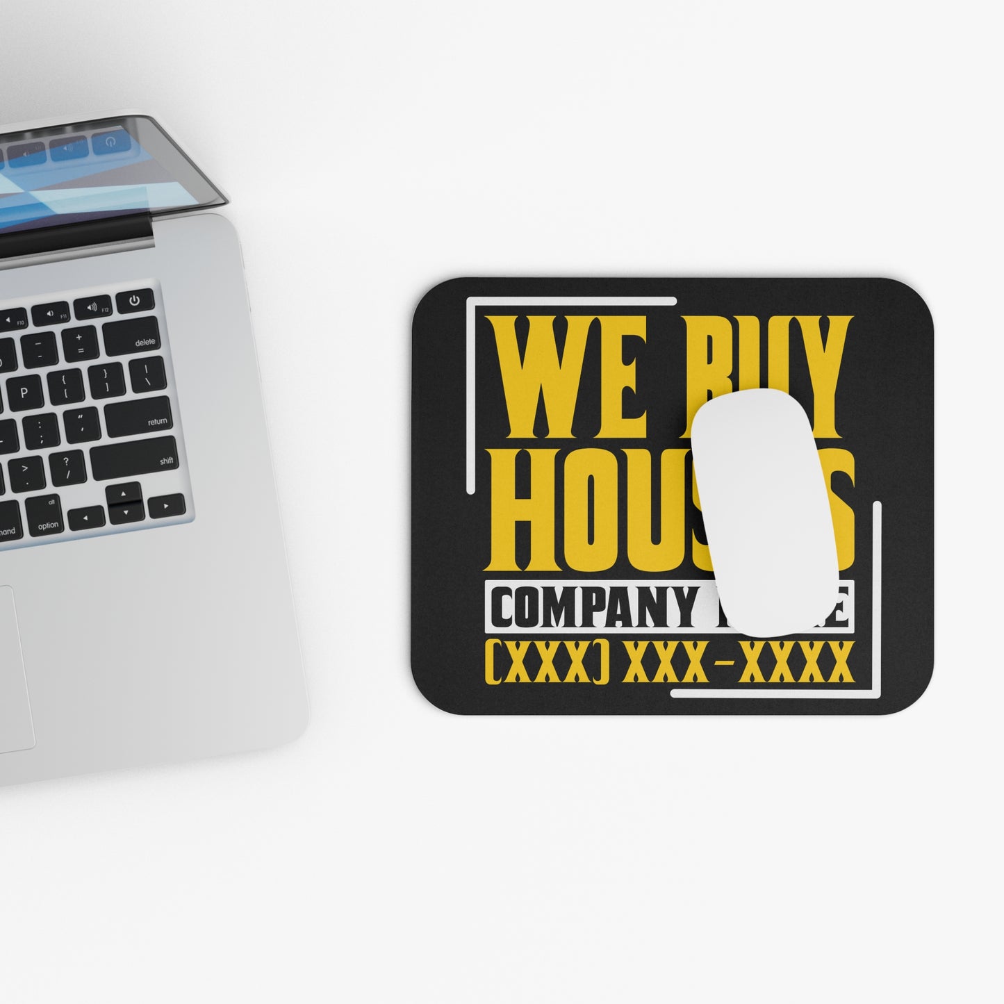 We Buy Houses Real Estate Investor Mouse Pad (Rectangle) Gift for Realtors, Escrow, Contractors Networking