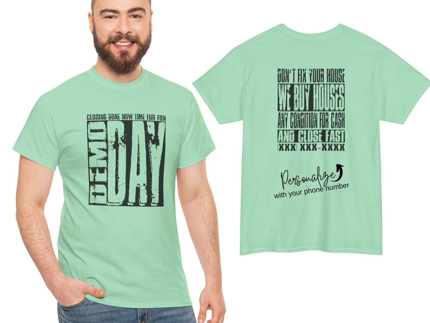 Demo Day - Closing Done Now Time for Fun Lead Generation Unisex Heavy Cotton Tee