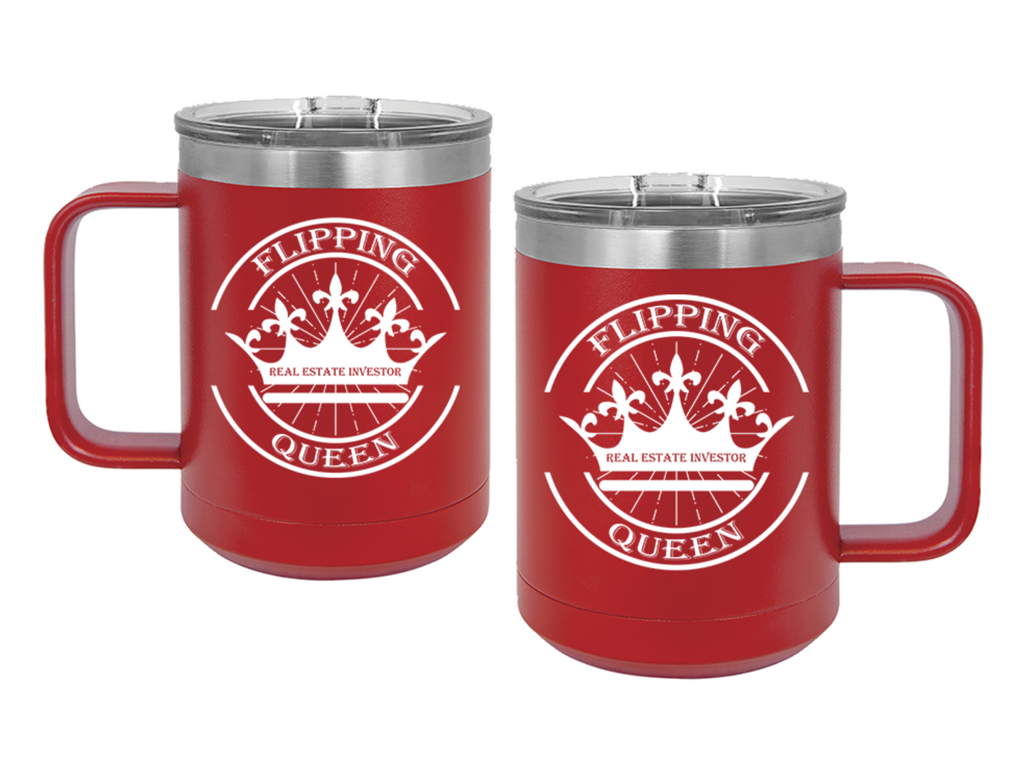 Flipping Queen Real Estate Investor Coffee Mug Tumbler, 15oz