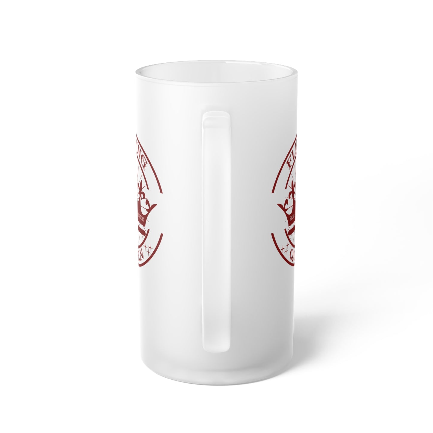 Flipping Queen Frosted Glass Beer Mug Real Estate Investor, House Flipper, Gift of Appreciation