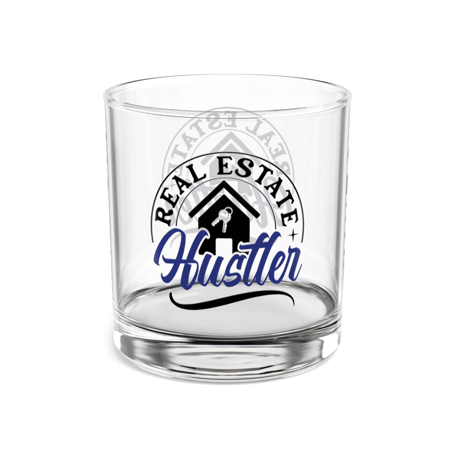 Real Estate Hustler Celebration Rocks Glass, 10oz