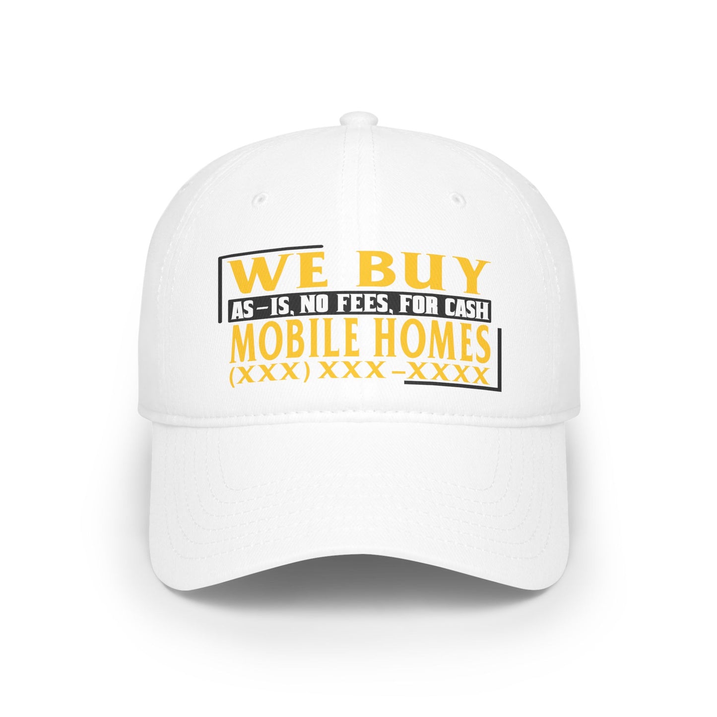 We Buy Mobile Homes Low Profile Baseball Cap