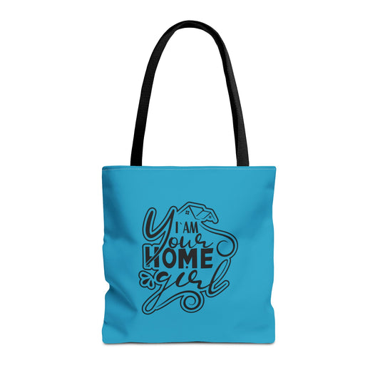 I'm Your Home Girl Real Estate Investor Two-Sided Aquamarine Blue Tote Bag with Custom Phone Number