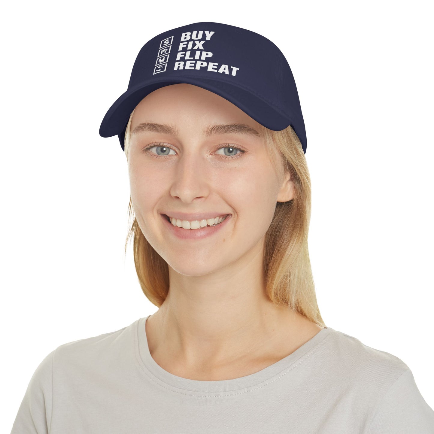 Buy Fix Flip Repeat Real Etate Investor Low Profile Baseball Cap