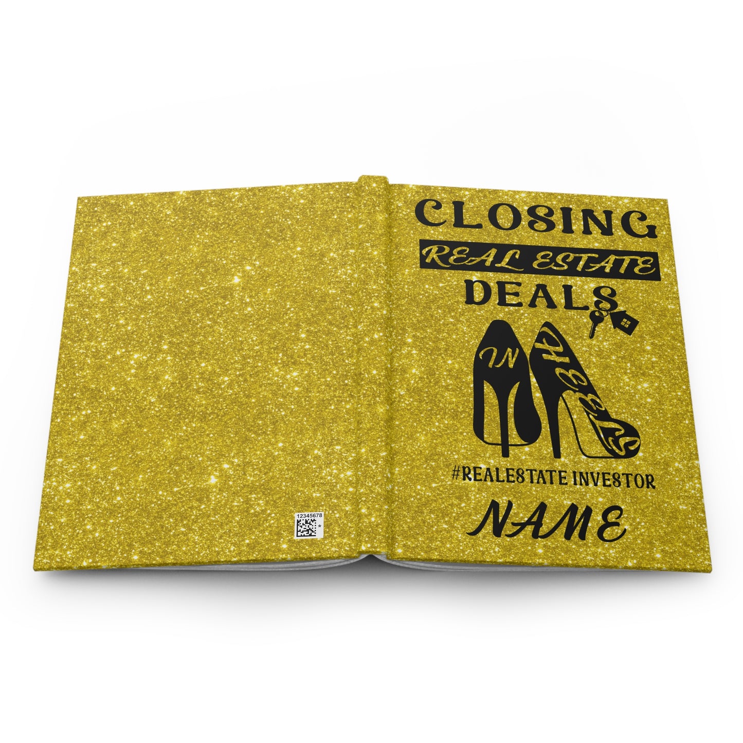 Personalized Closing Deals in Heels #Real Estate Investor Hardcover Journal Matte