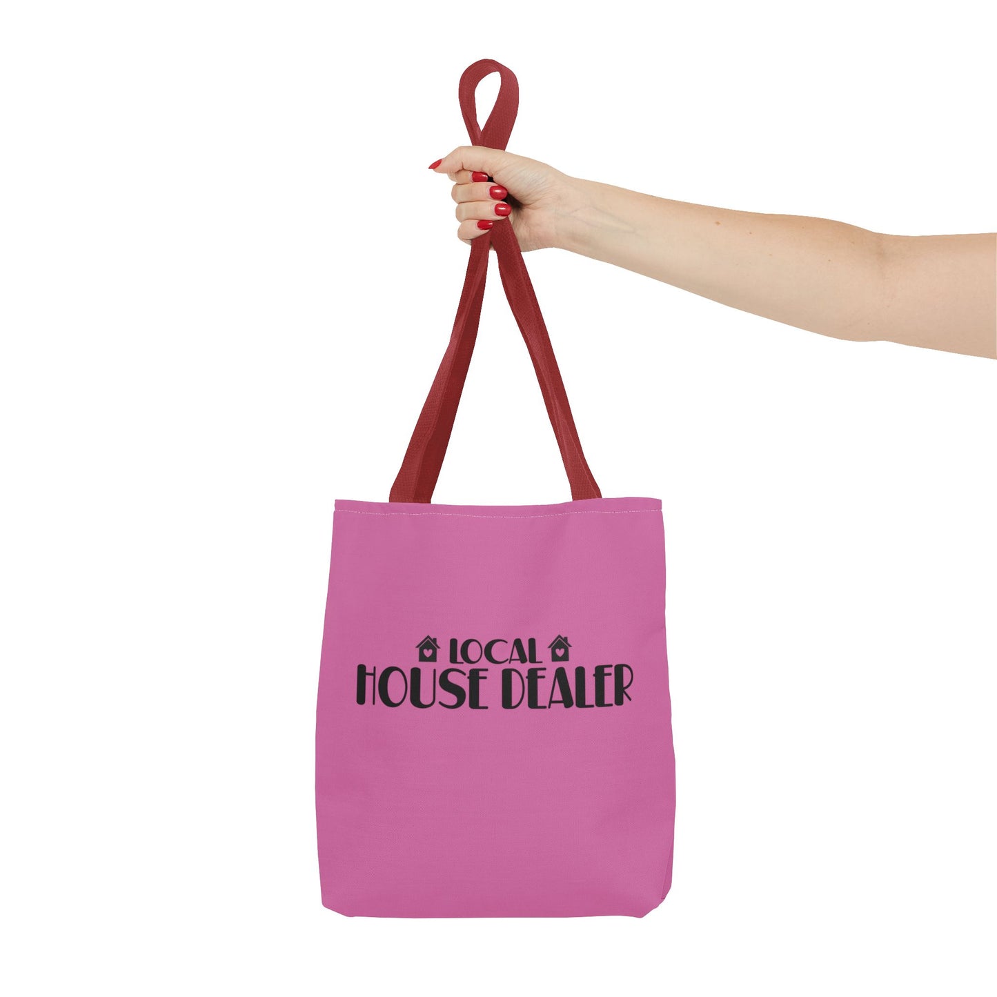 Local House Dealer Real Estate Investor Two-Sided Pink Tote Bag with Custom Phone Number