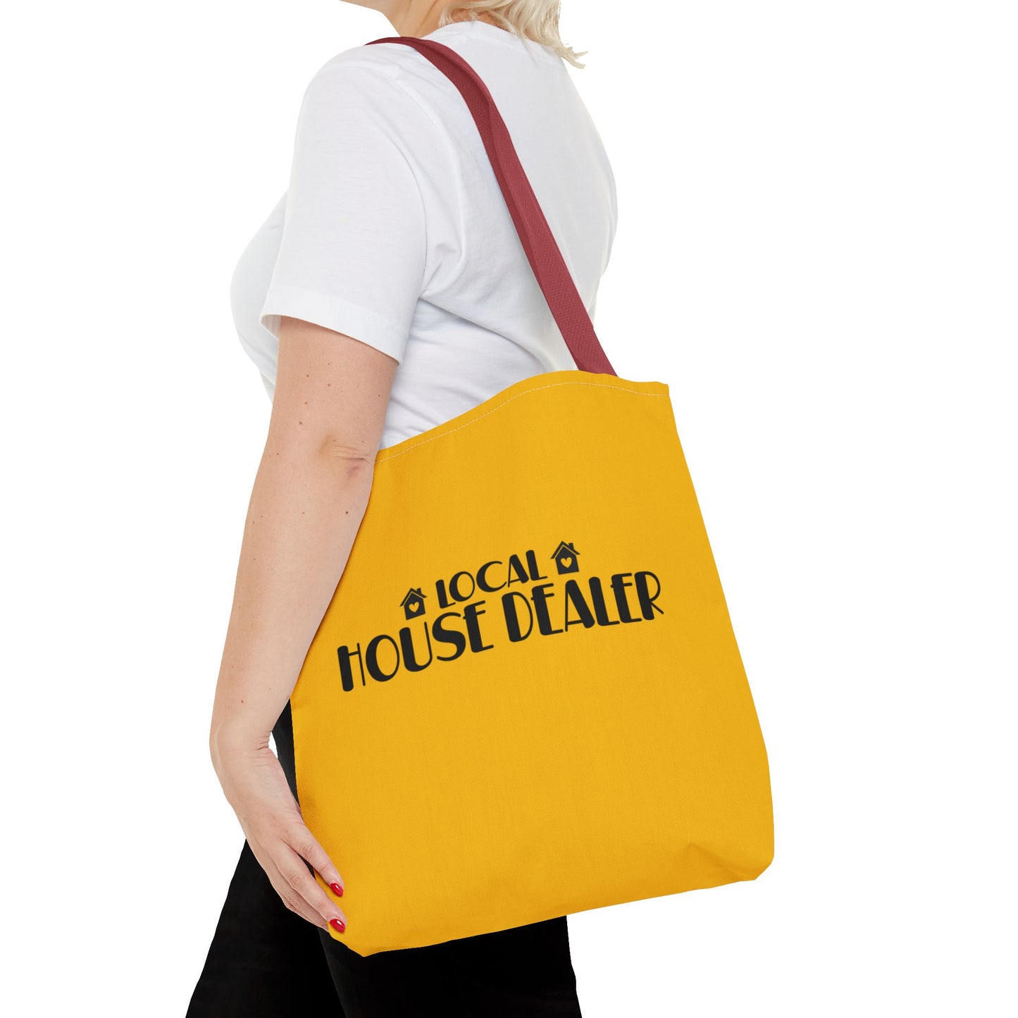 Local House Dealer Real Estate Investor Two-Sided Yellow Tote Bag with Custom Phone Number