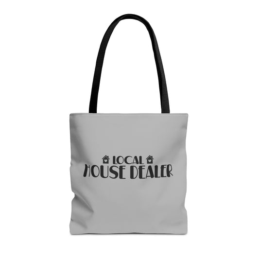 Local House Dealer Real Estate Investor Two-Sided Gray Tote Bag with Custom Phone Number