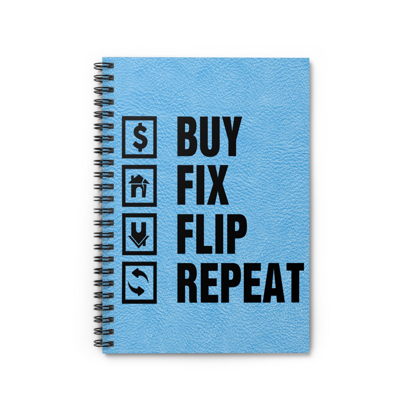 Buy Fix Flip Repeat Spiral Notebook - Ruled Line