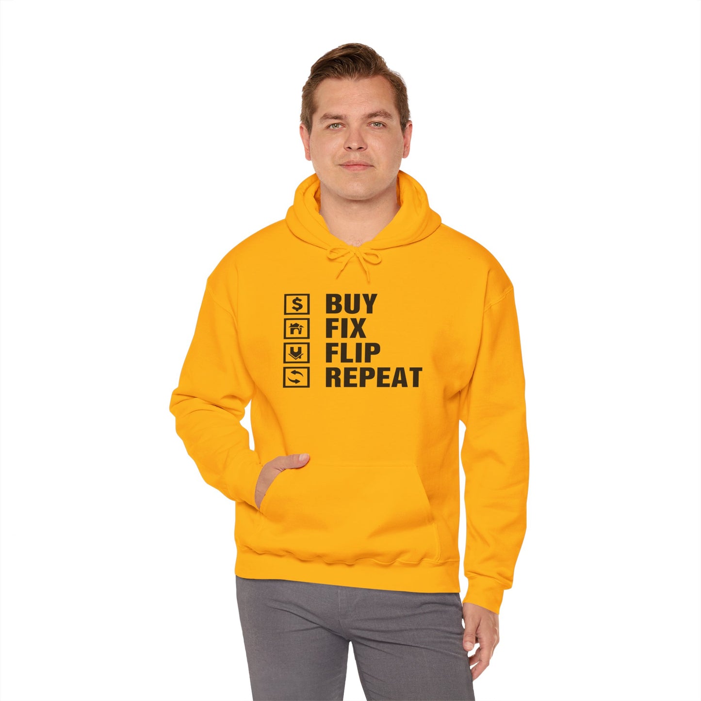 Buy Fix Flip Repeat Unisex Heavy Blend™ Hooded Sweatshirt